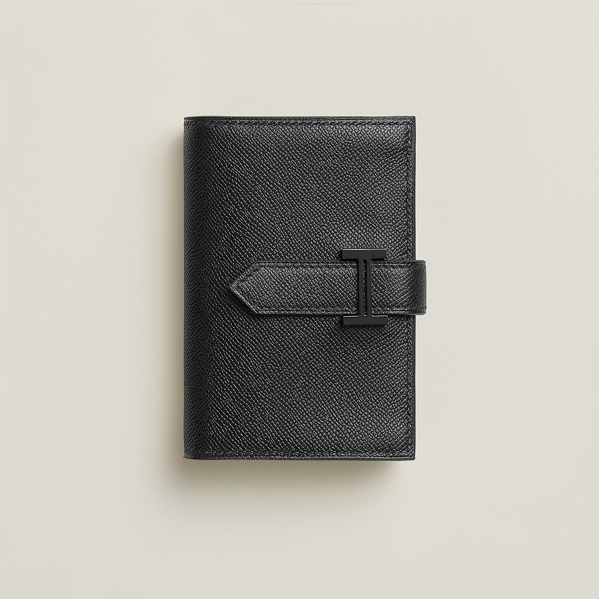 Hermes Bearn Mini Monochrome Wallet Noir