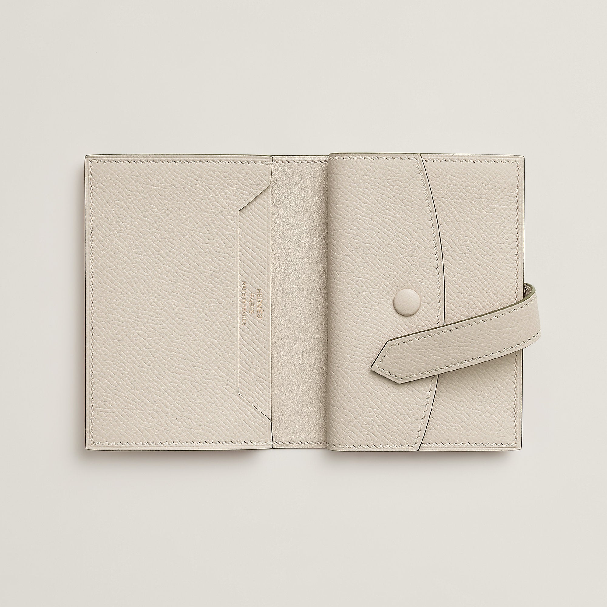 Hermes Bearn Mini Wallet Craie