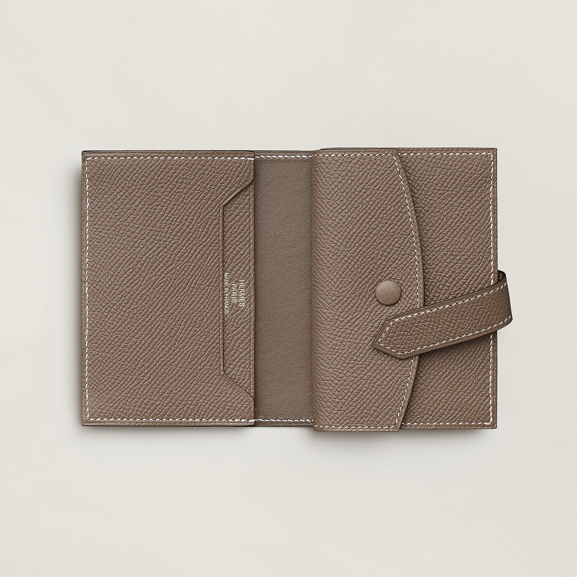 Hermes Bearn Mini Wallet Toupe