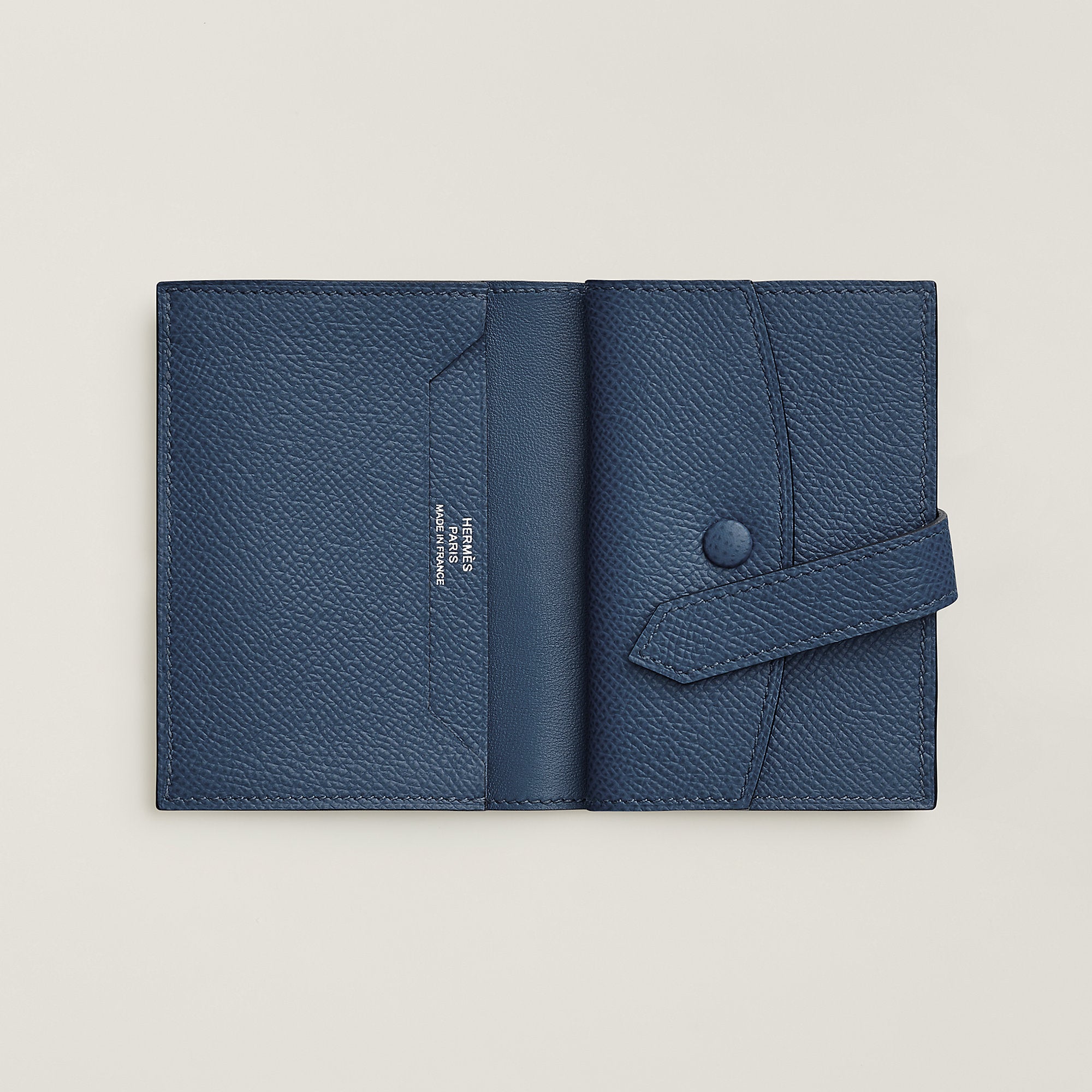 Hermes Bearn Mini Wallet Navy