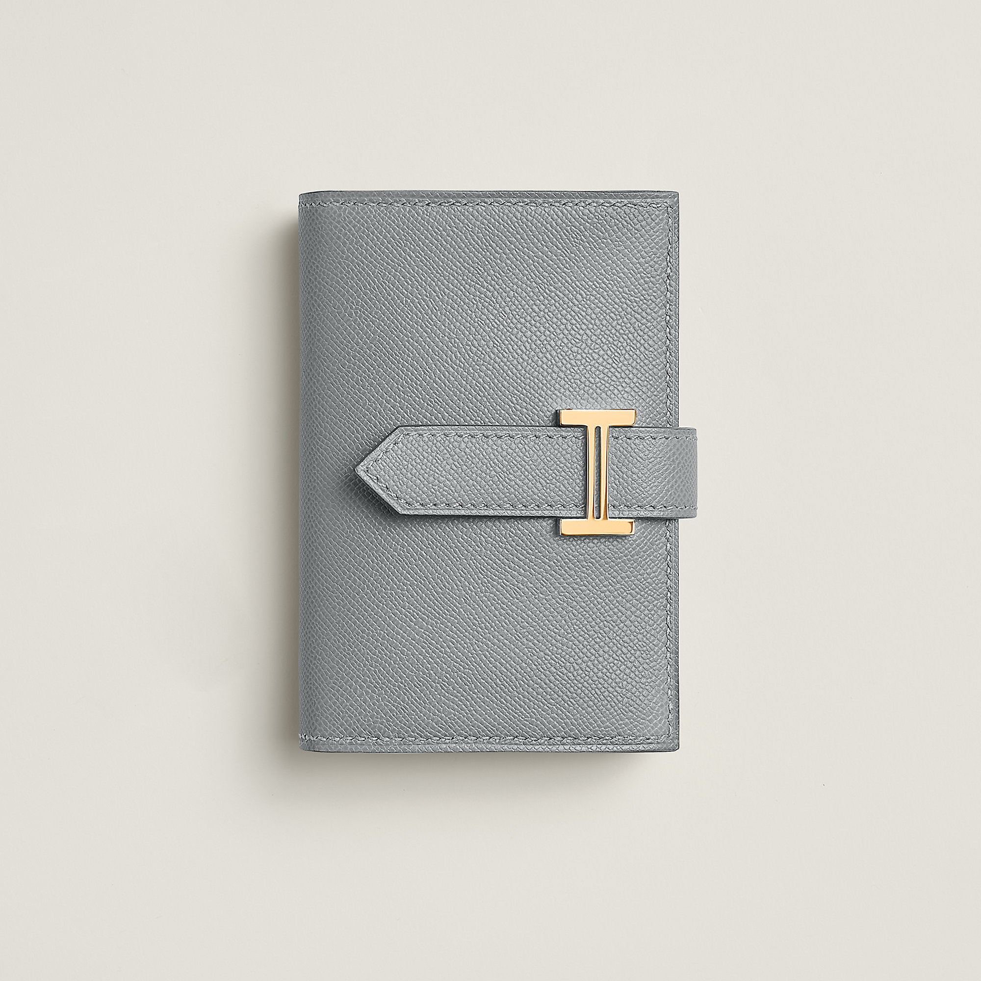 Hermes Bearn Mini Wallet Gris Pantin