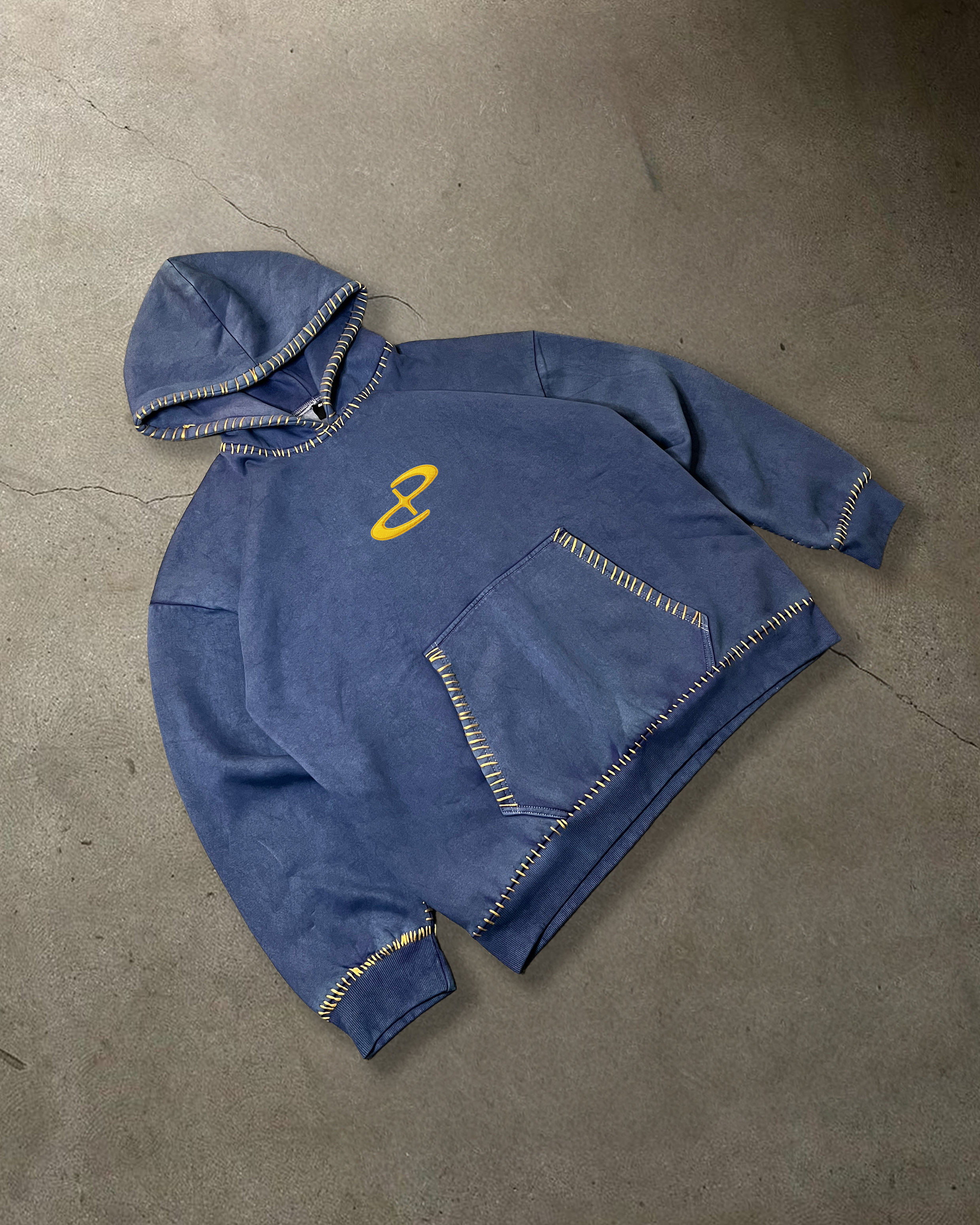 KANTHA INDIGO HOODIE