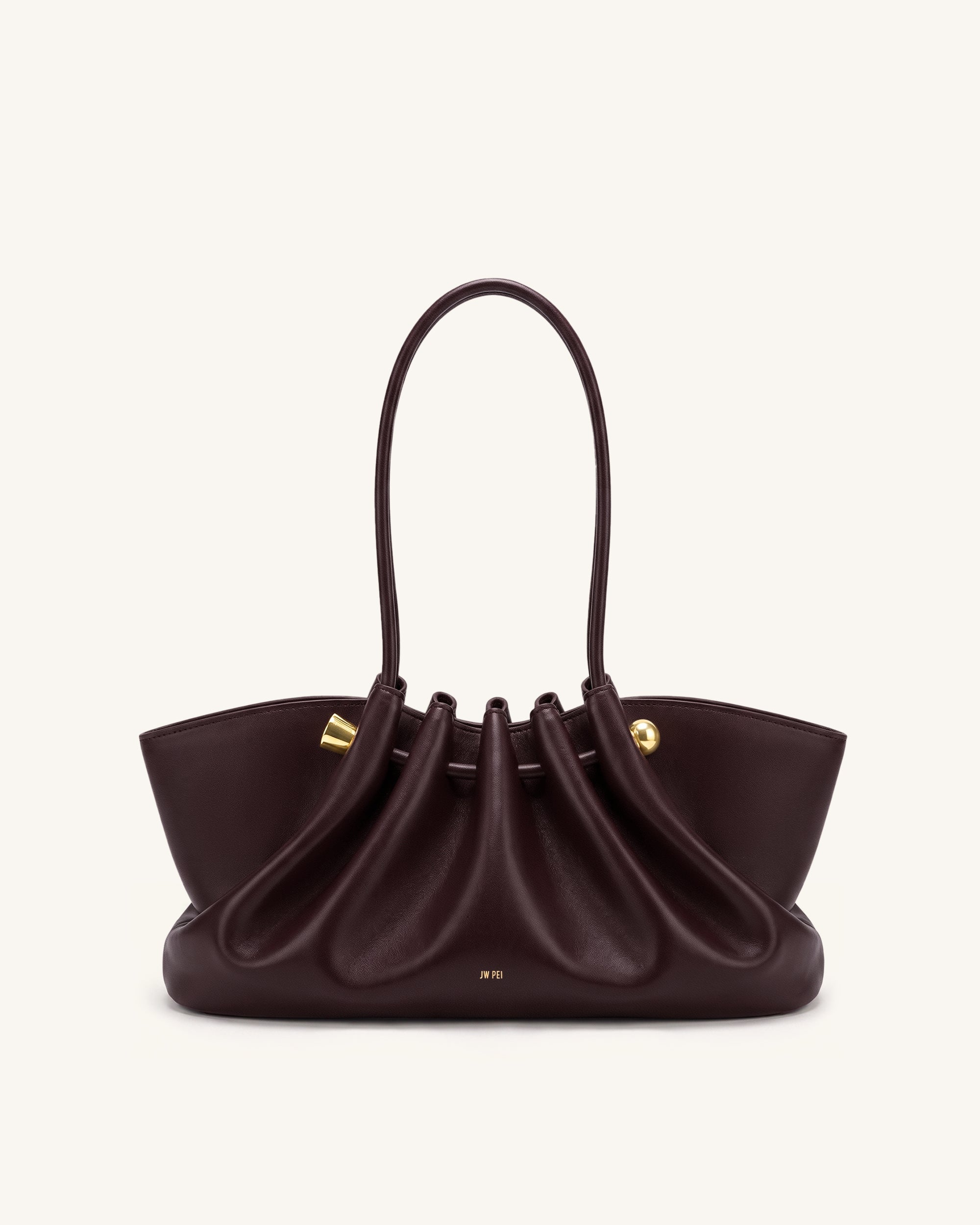Jw Pei Naomi Gathered Long Handle Shoulder Bag Deep Burgundy