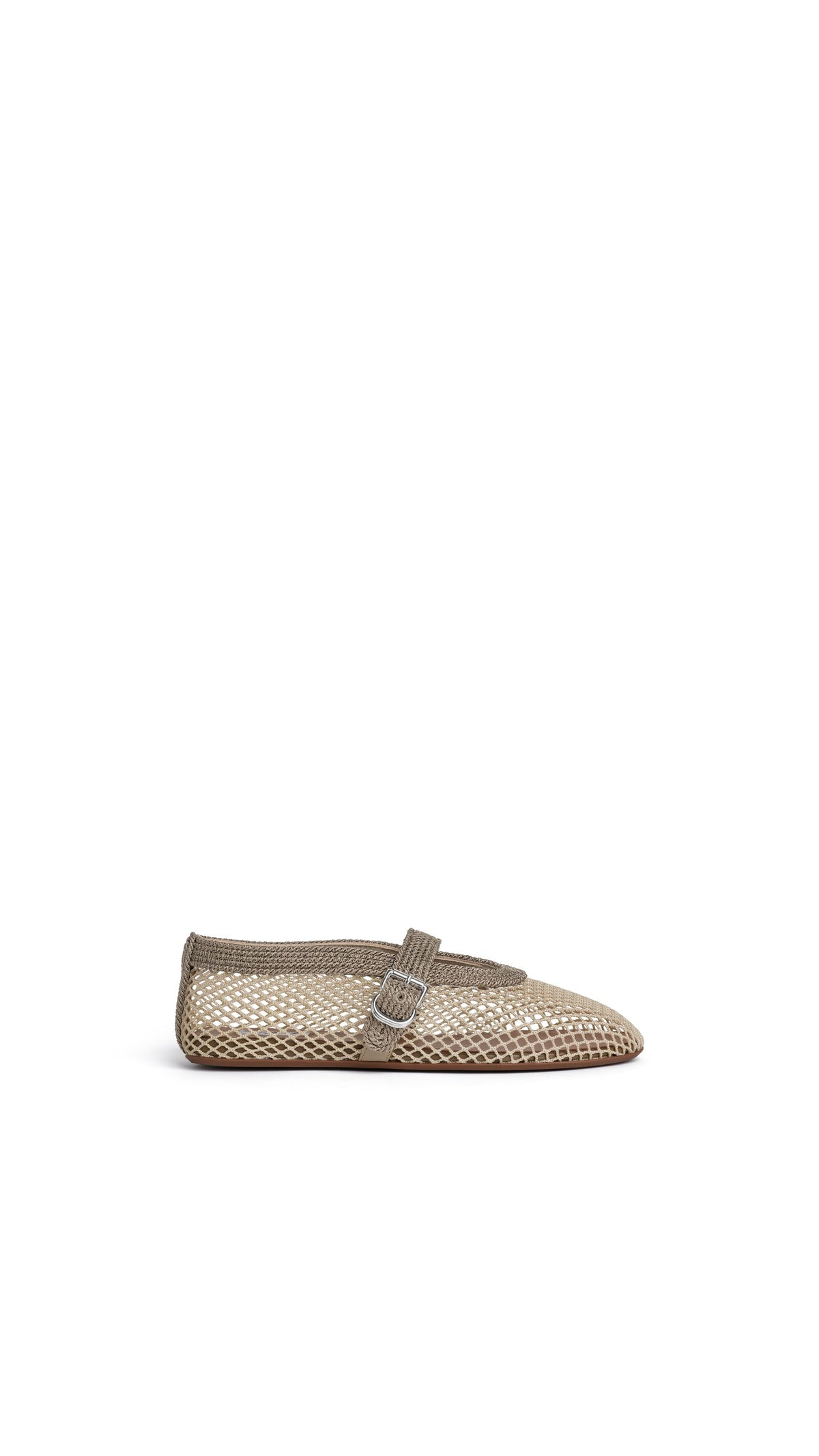 Alaïa Ballet Flats In Fishnet And Satin Cord