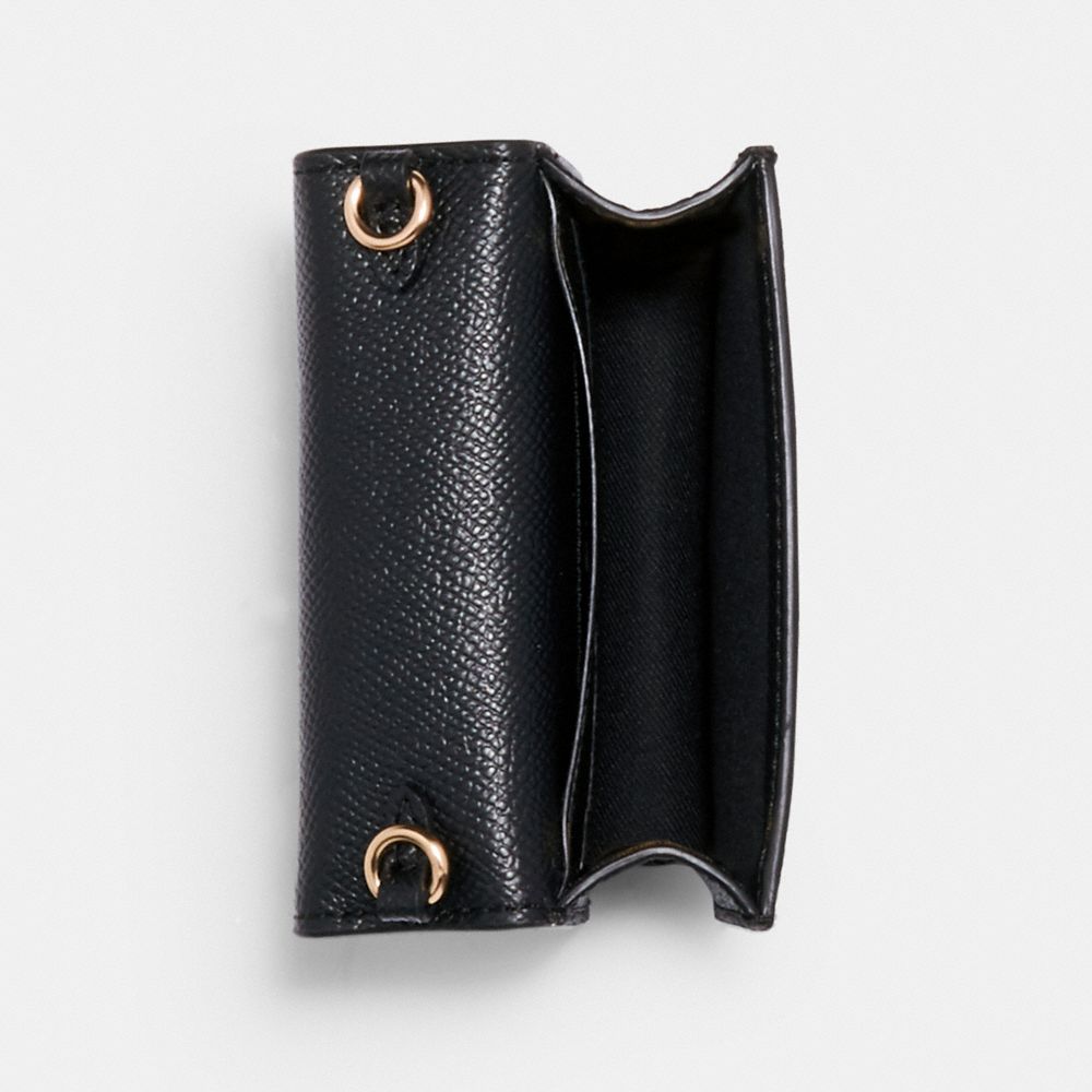Coach Mini Wallet On A Chain Gold Black