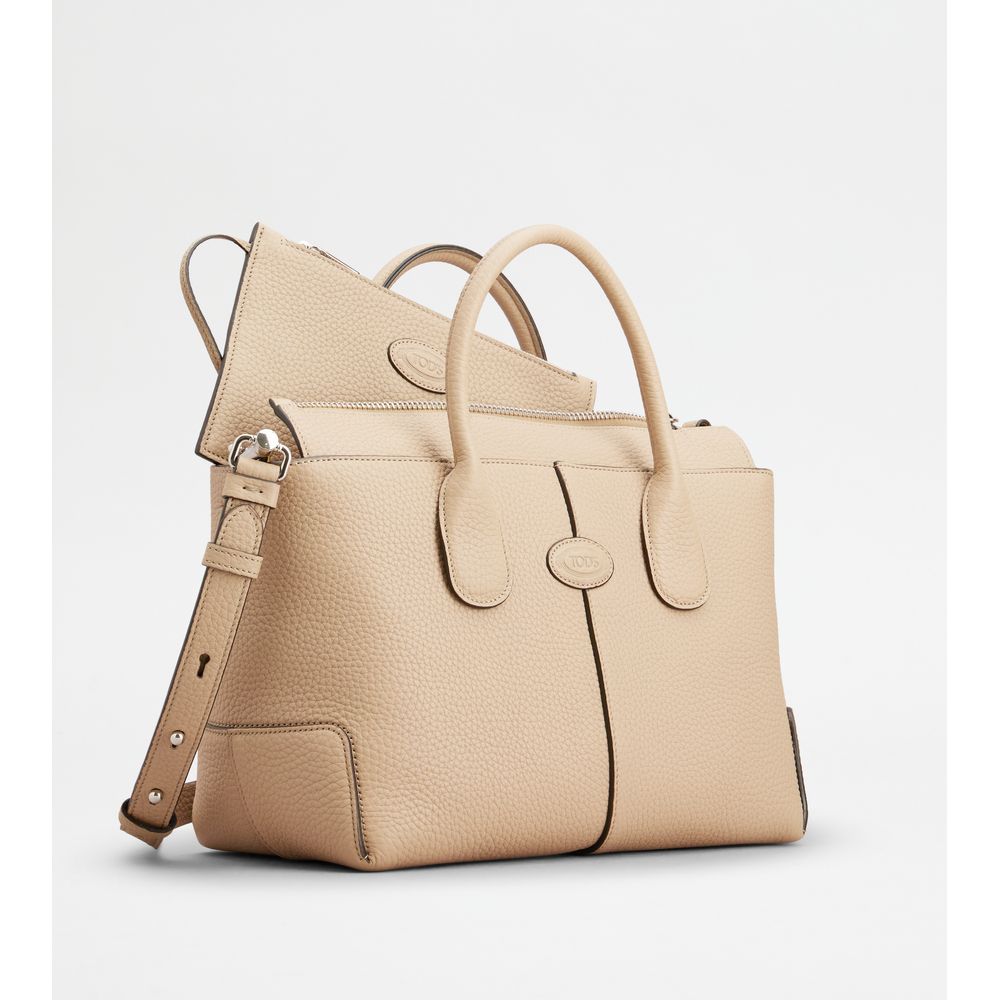 Tods Di Bag In Leather Small Beige