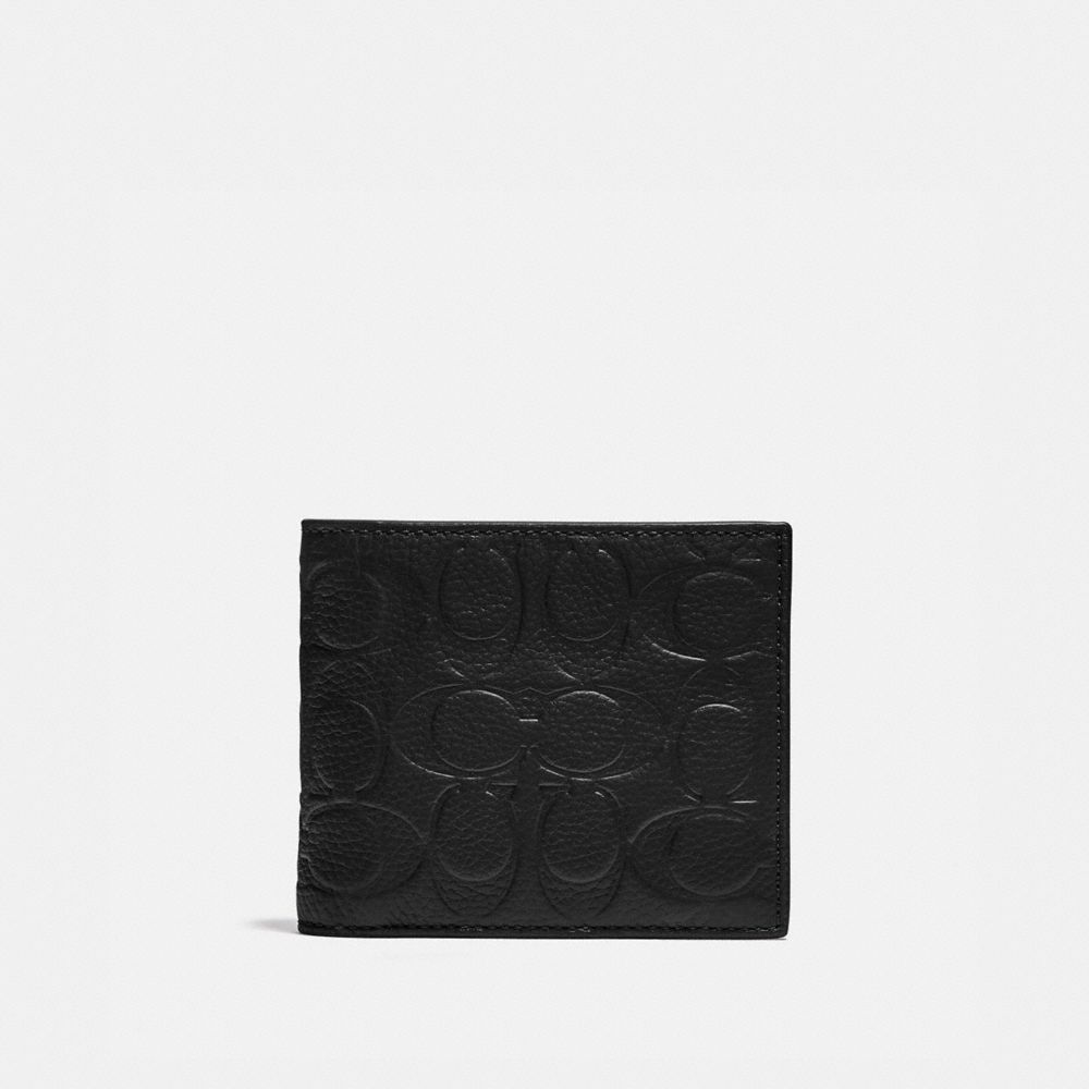 Coach 3 In 1 Wallet In Signature Leather Black