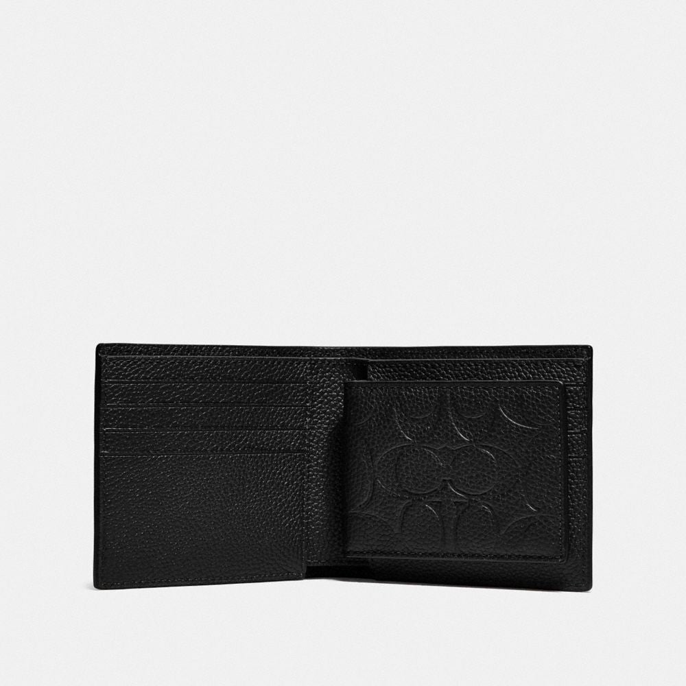 Coach 3 In 1 Wallet In Signature Leather Black