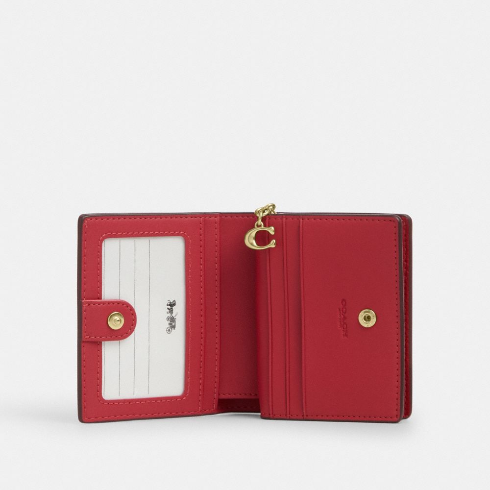 Coach Snap Wallet Gold True Red