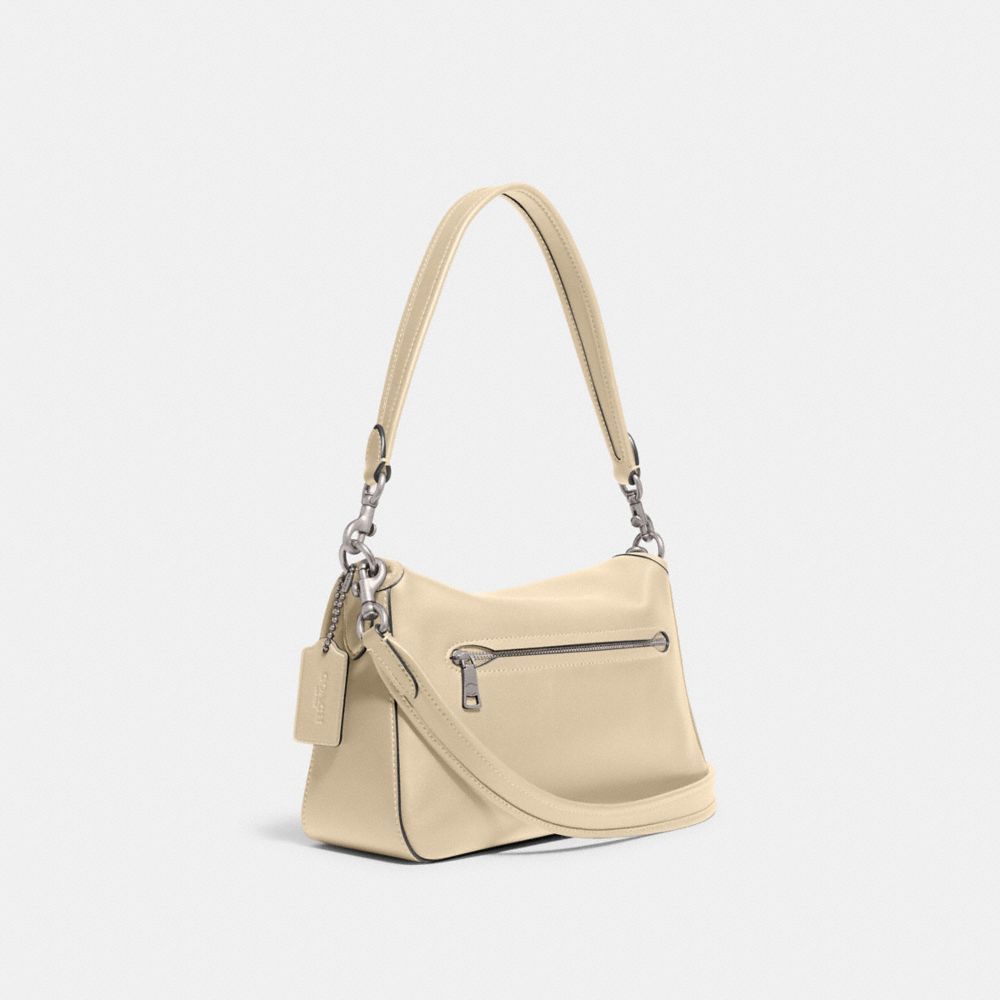 Coach Soft Tabby Shoulder Bag Silver Ivory