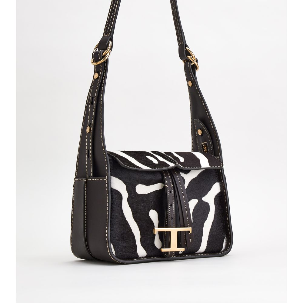 Tods Leather Bag Mini Brown White