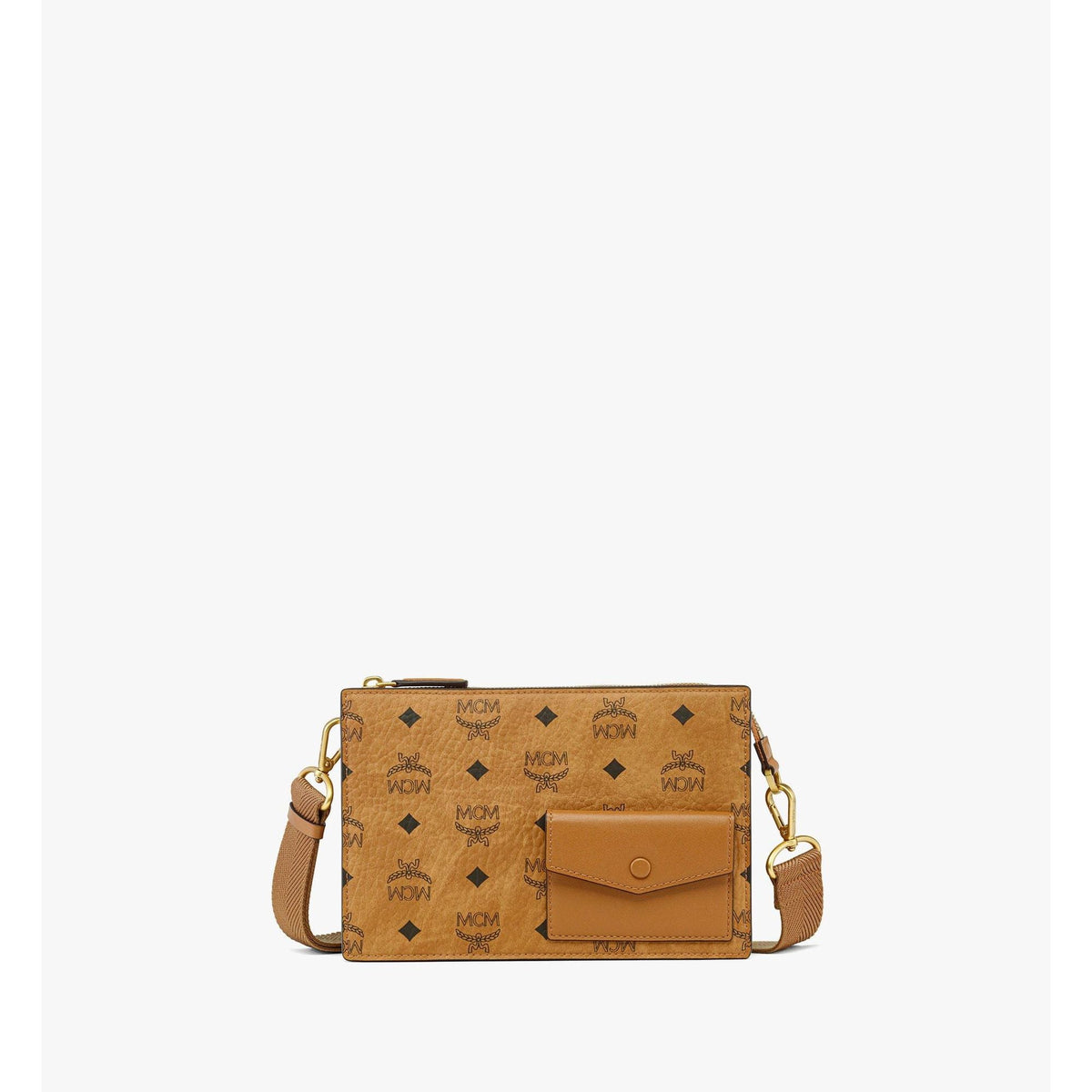 MCM Small Aren Standing Crossbody Pouch in Visetos