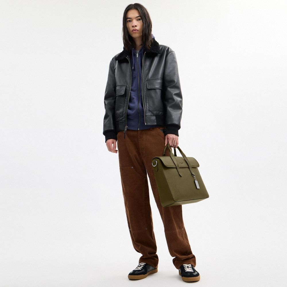 Coach Sullivan Portfolio Brief Silver Olive