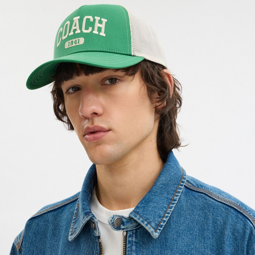 Coach Coach 1941 Embroidered Trucker Hat Kelly