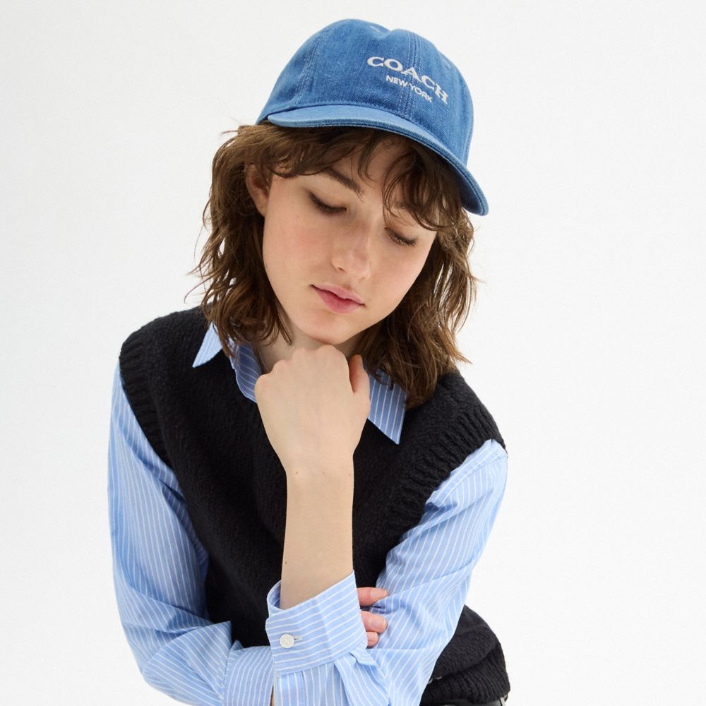 Coach Denim Baseball Hat Denim