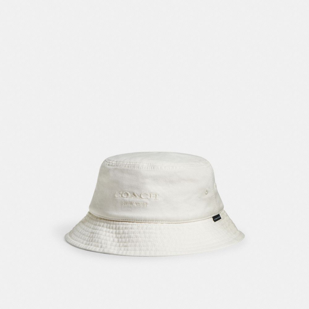 Coach Denim Bucket Hat Chalk