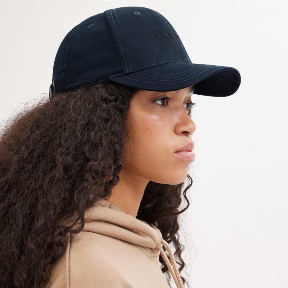 Coach Embroidered Baseball Hat Navy