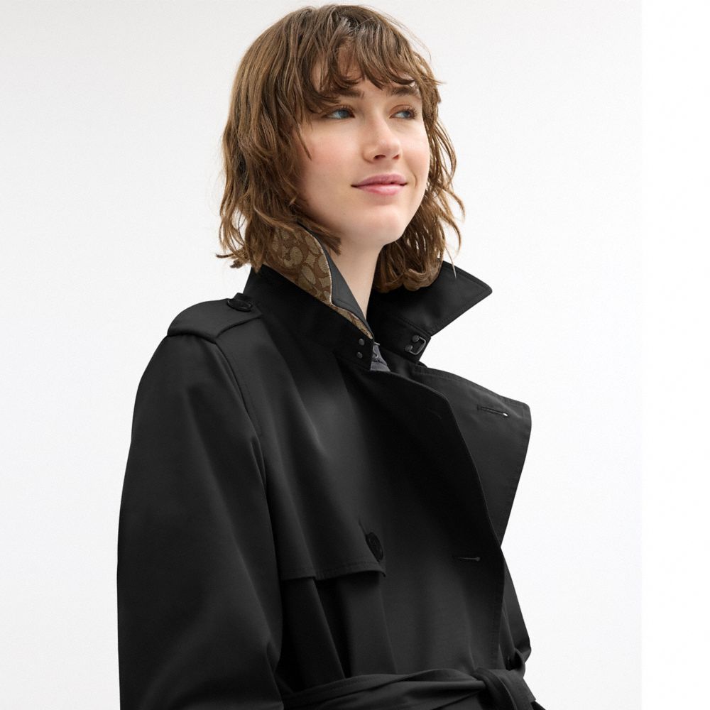 Coach Mid Trench Black