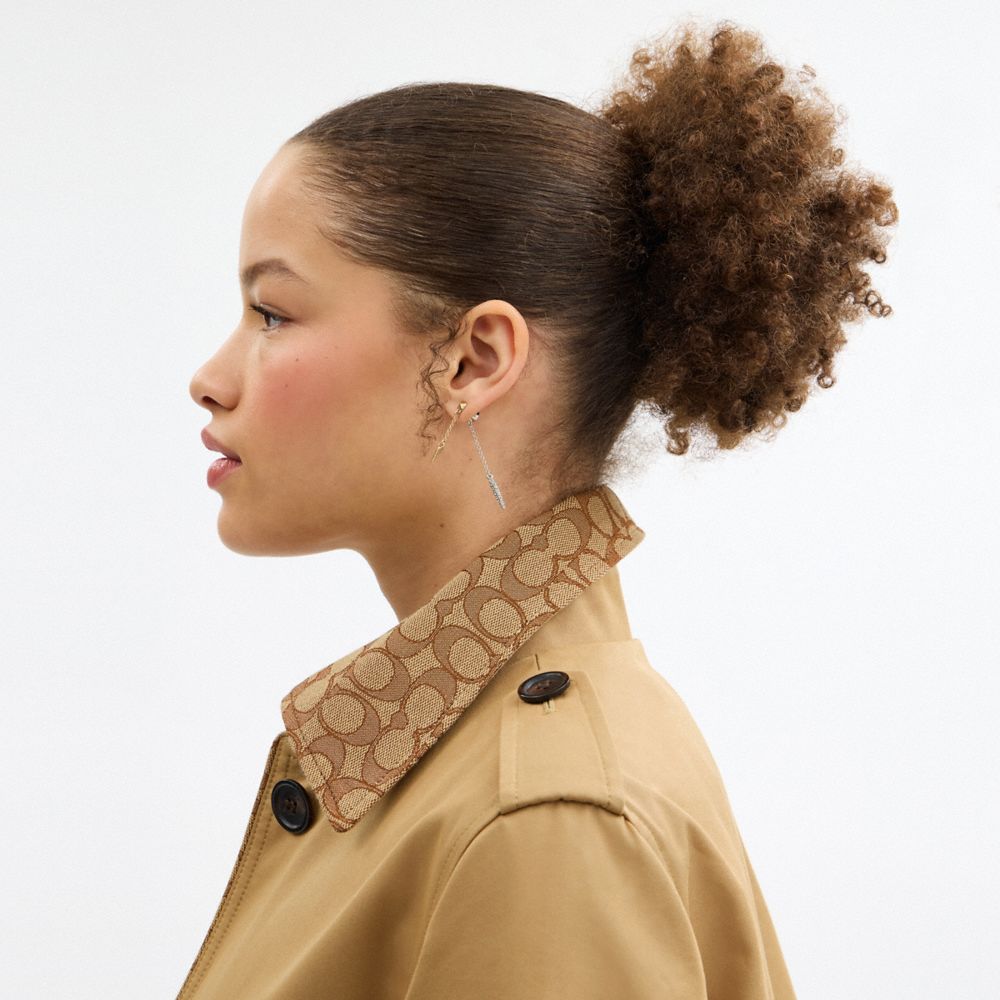 Coach Trench With Signature Piping Khaki