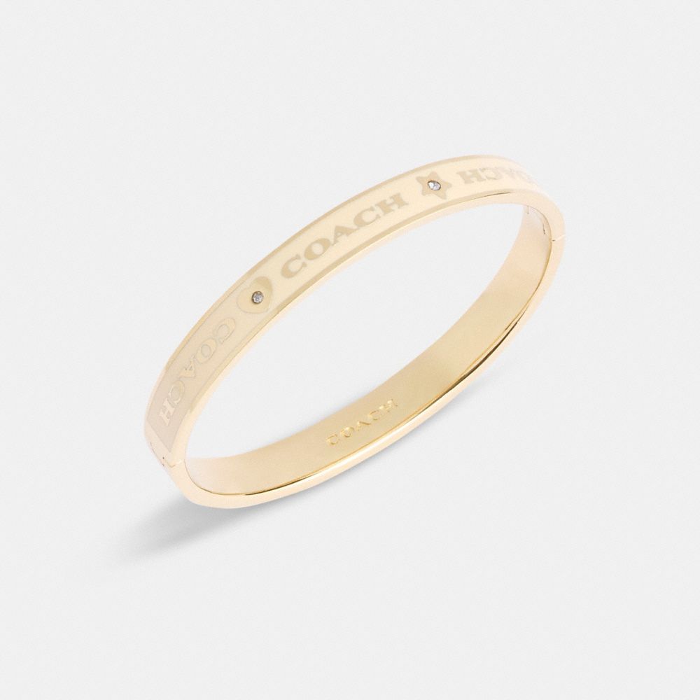 Coach Coach Heart And Star Enamel Bangle Gold Chalk