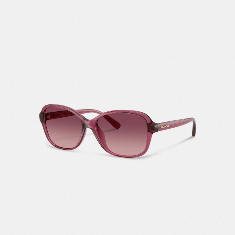 Coach Oversized Oval Sunglasses Berry