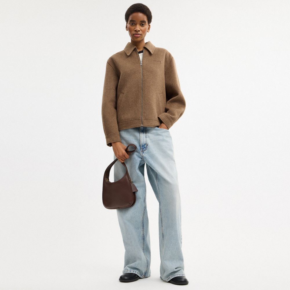 Coach Curve Zip Bag Brass Maple