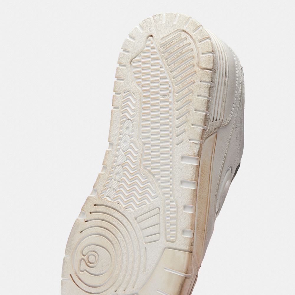 Men's Coach Soho Sneaker In Loved Leather White