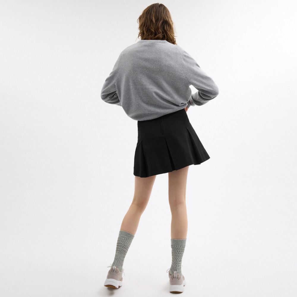 Coach Mini Skirt With Turnlocks Black