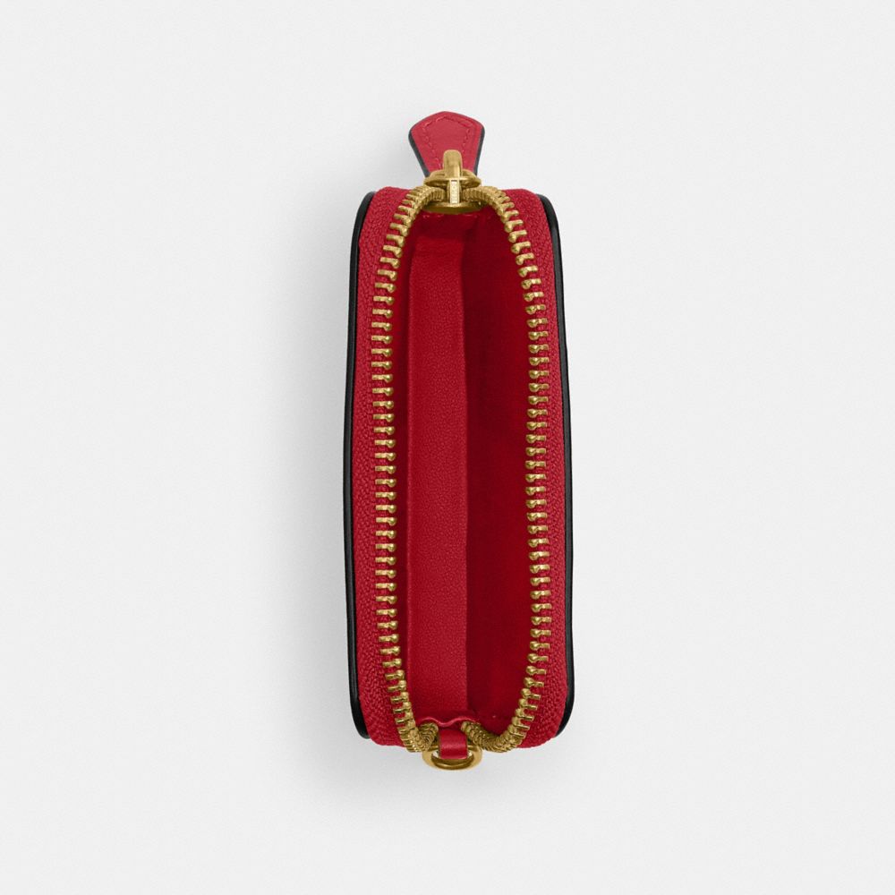 Coach Essential Chain Card Case Brass/Poppy