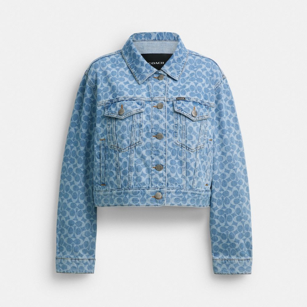 Coach Signature Denim Jacket Medium Wash