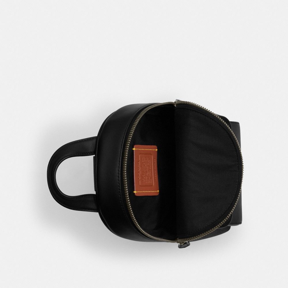 Coach Small Turnlock Sling Pack In Signature Canvas Gunmetal Charcoal Black