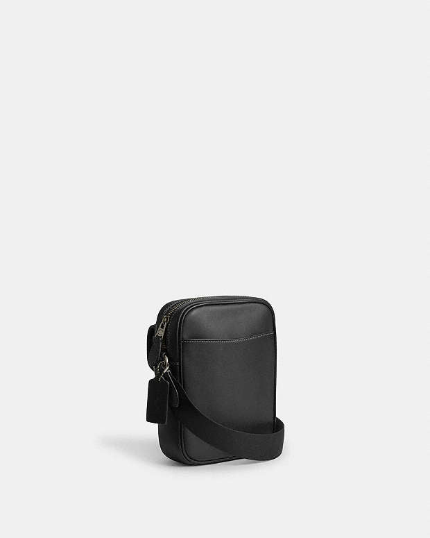 Turnlock Crossbody Bag Smooth Leather-Gunmetal-Black Smooth Leather-Gunmetal-Black