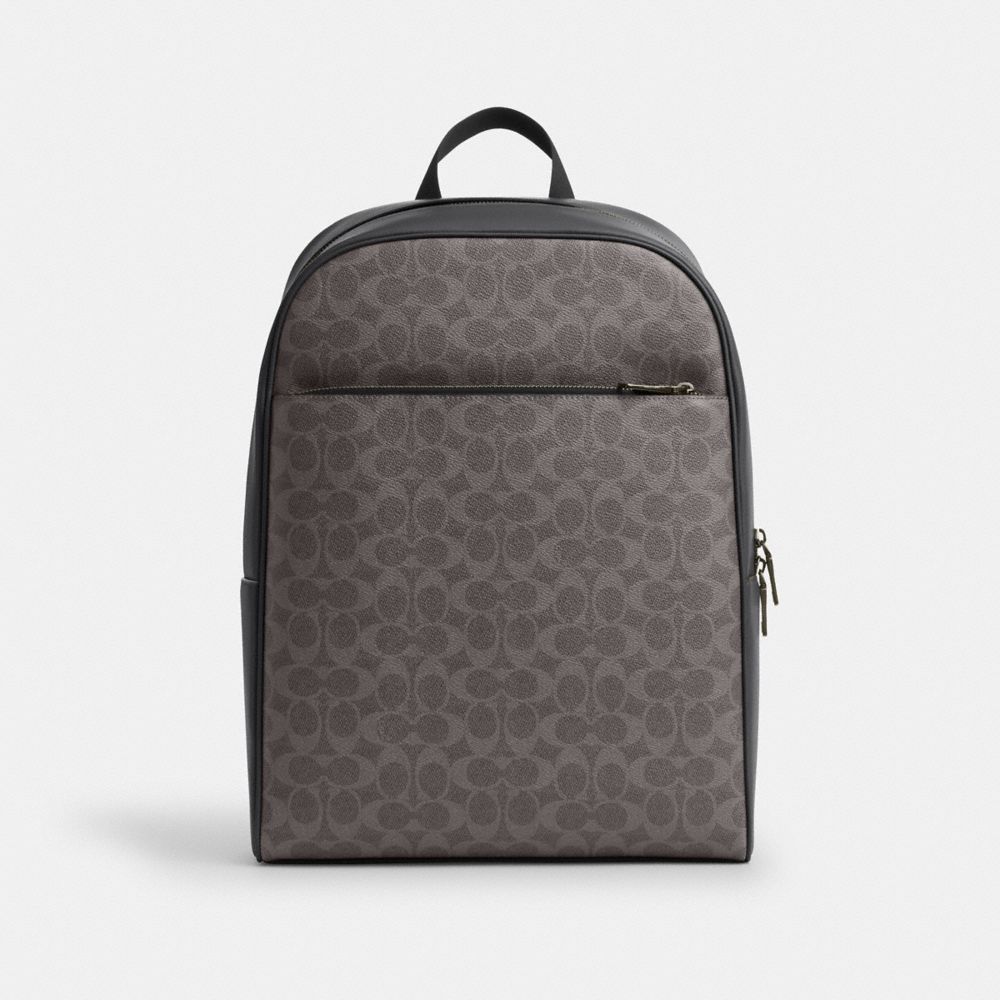 Coach Owen Backpack In Signature Canvas Qb Grey Charcoal