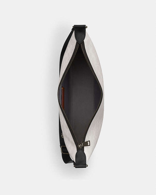 Finn Crossbody Bag In Signature Canvas Signature Canvas-Gunmetal-Chalk-Black Signature Canvas-Gunmetal-Chalk-Black