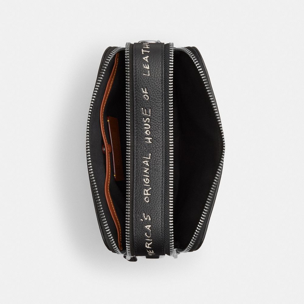 Coach Charter Crossbody Bag 24 With Sketch Print Black