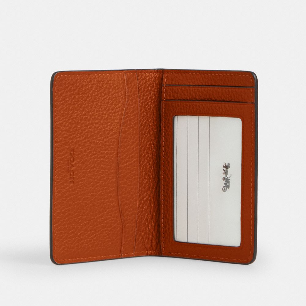 Coach Id Card Wallet With Varsity Motif Toffee & Black