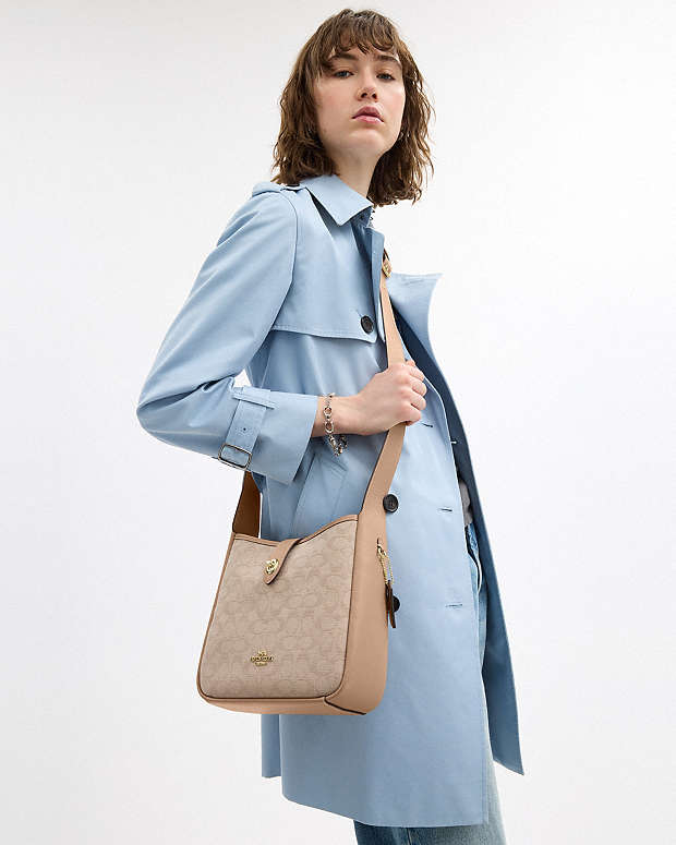 Hadley Convertible Crossbody Bag With Signature Canvas Im-Dark Natural Multi Im-Dark Natural Multi