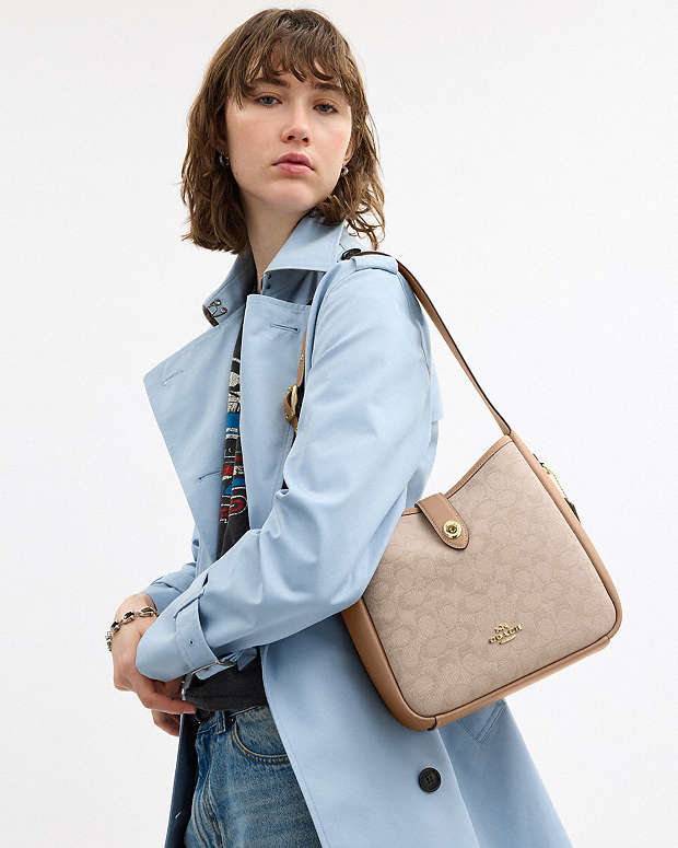 Hadley Convertible Crossbody Bag With Signature Canvas Im-Dark Natural Multi Im-Dark Natural Multi