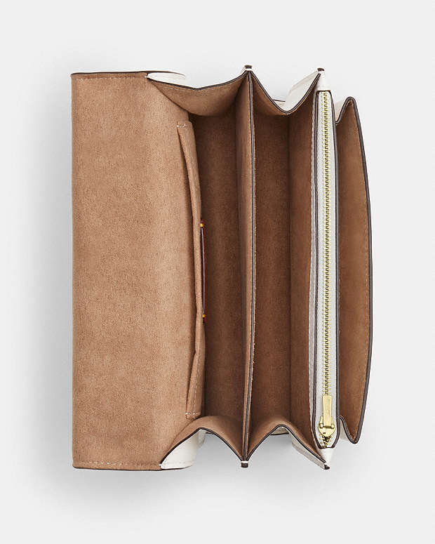 Klare Crossbody Bag In Signature Canvas Signature Canvas-Gold-White-Chalk Signature Canvas-Gold-White-Chalk