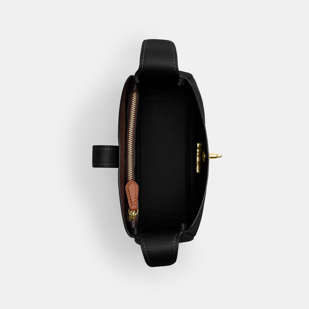 Coach Hadley Mini Crossbody Bag Gold Black