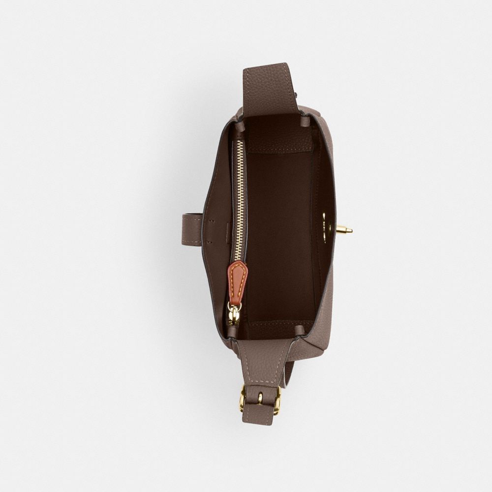 Coach Hadley Mini Crossbody Bag Gold Dark Stone