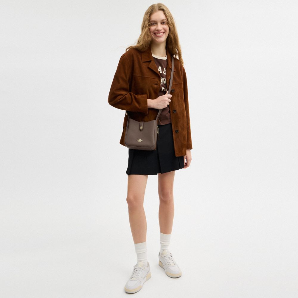 Coach Hadley Mini Crossbody Bag Gold Dark Stone