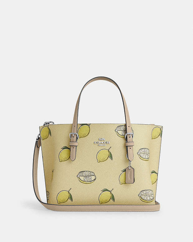 Mollie Tote Bag 25 With Lemon Print Sv-Garden Glade Multi Sv-Garden Glade Multi