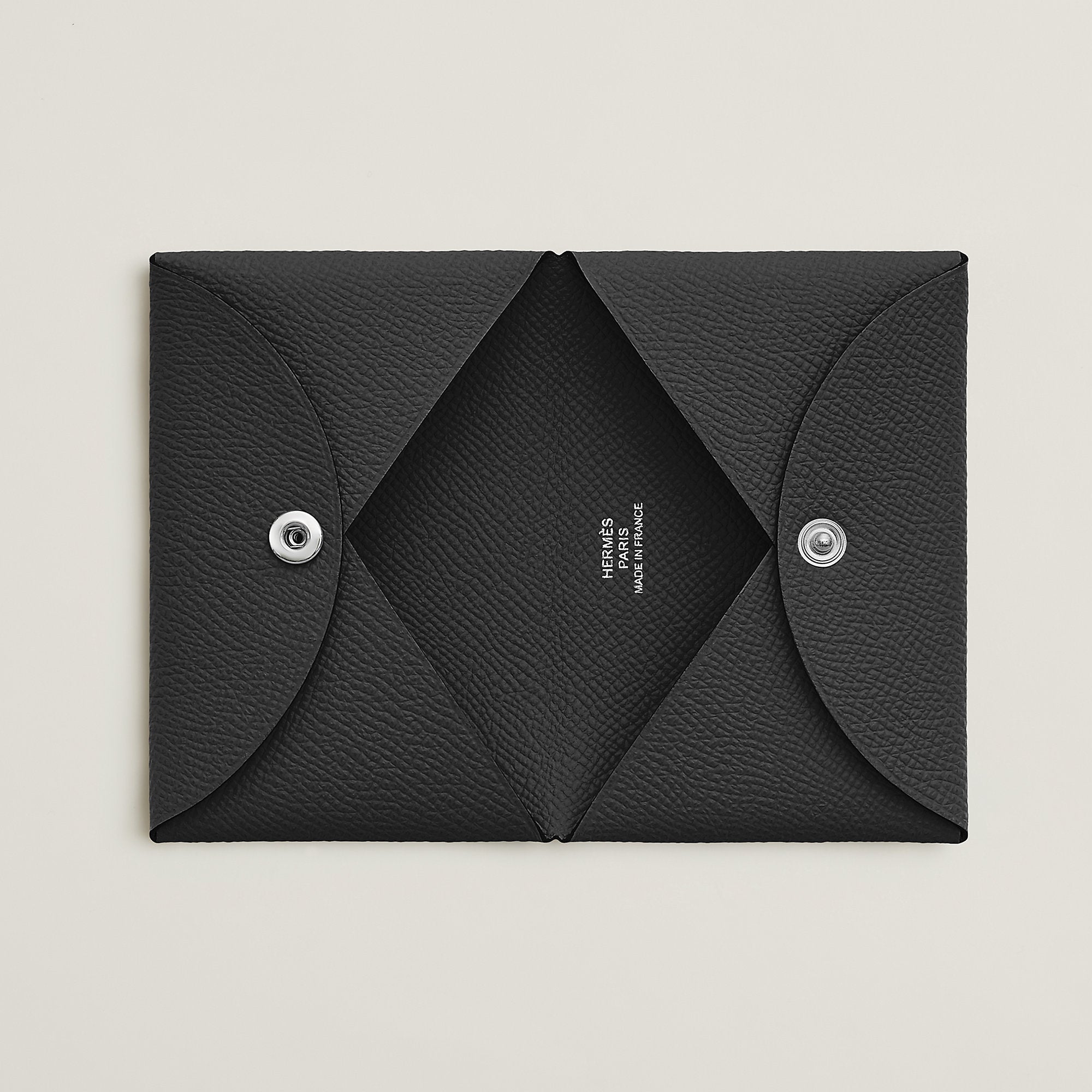 Hermes Calvi Card Holder Noir