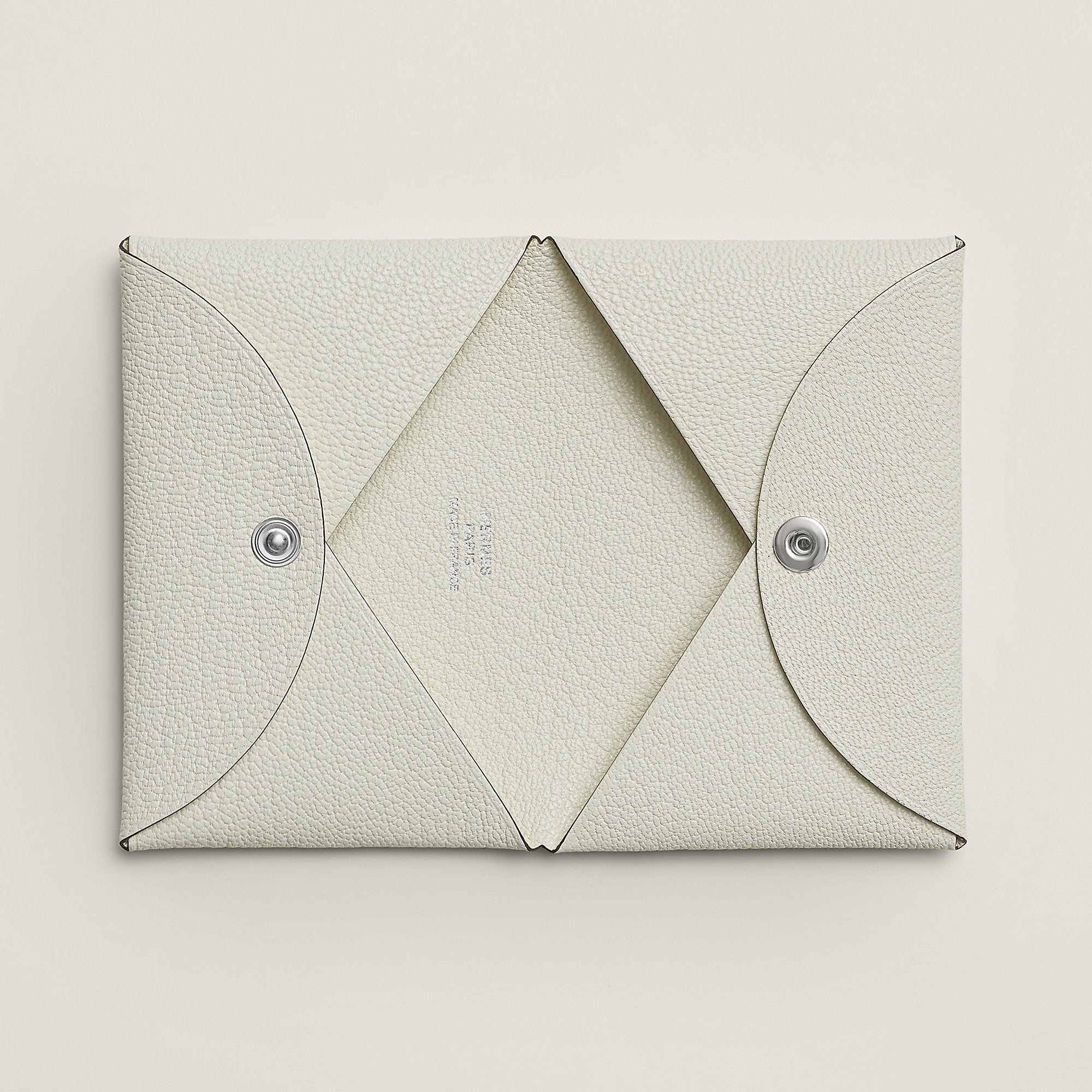 Hermes Calvi Card Holder Mushroom
