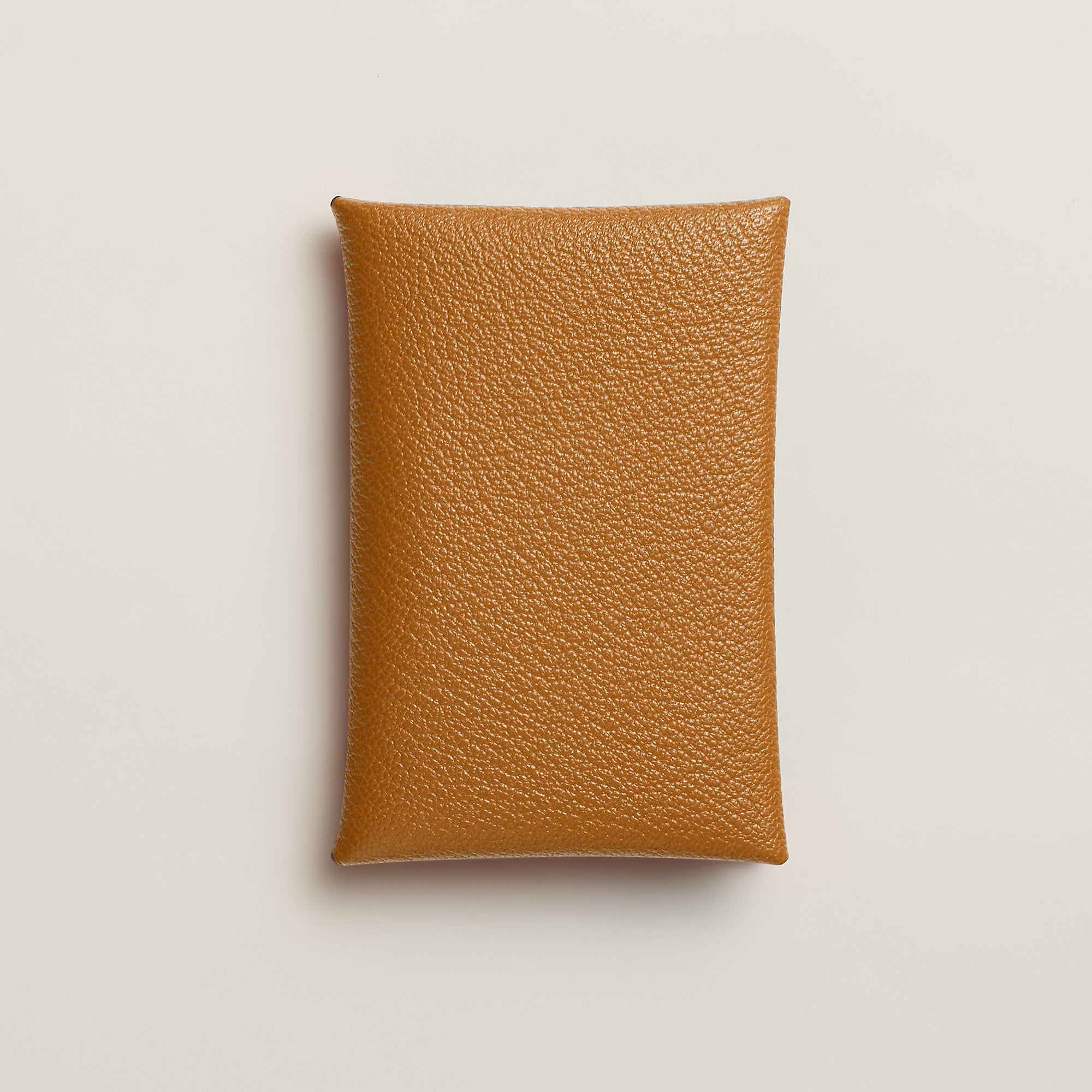 Hermes Calvi Card Holder Caramel