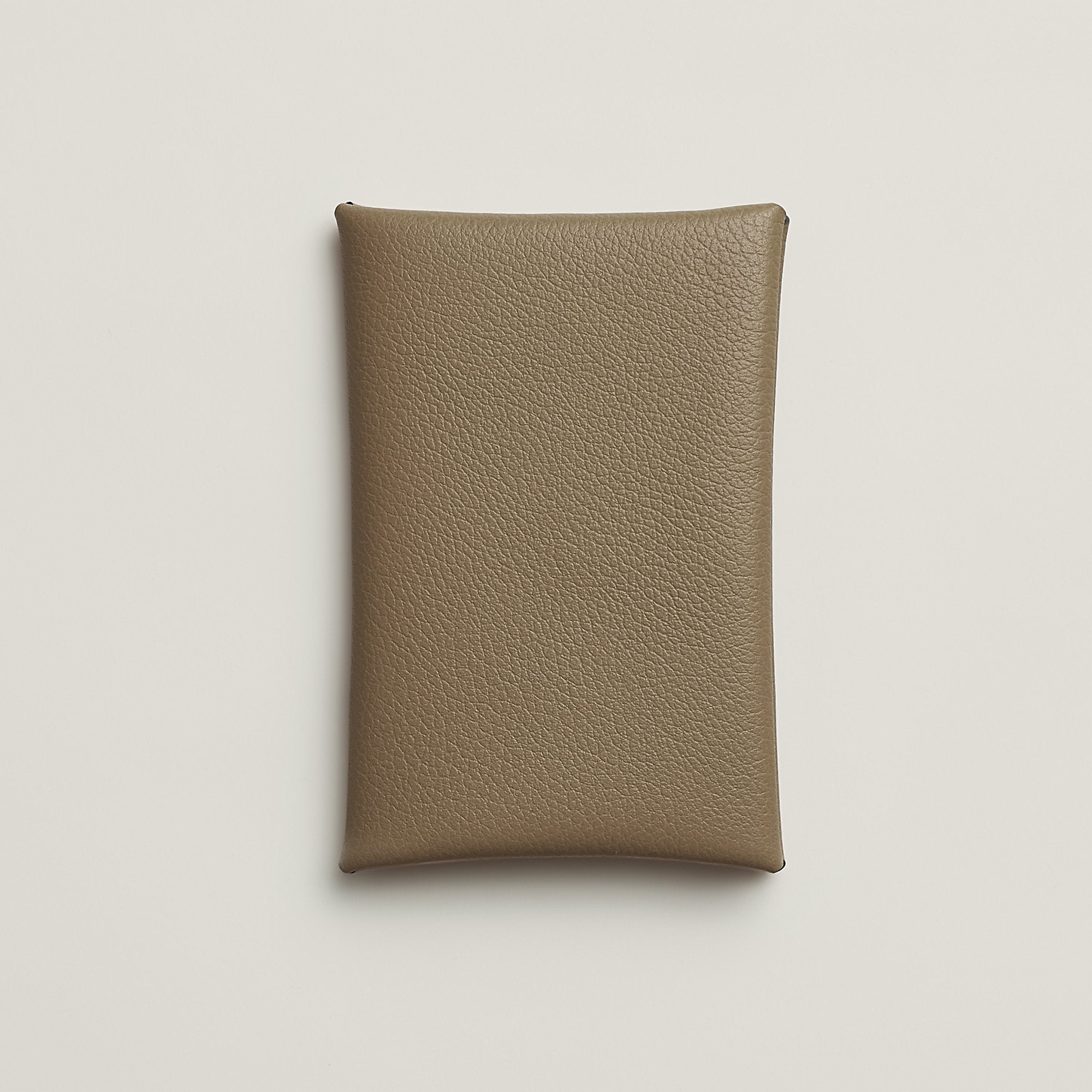 Hermes Calvi Card Holder Beige Marfa