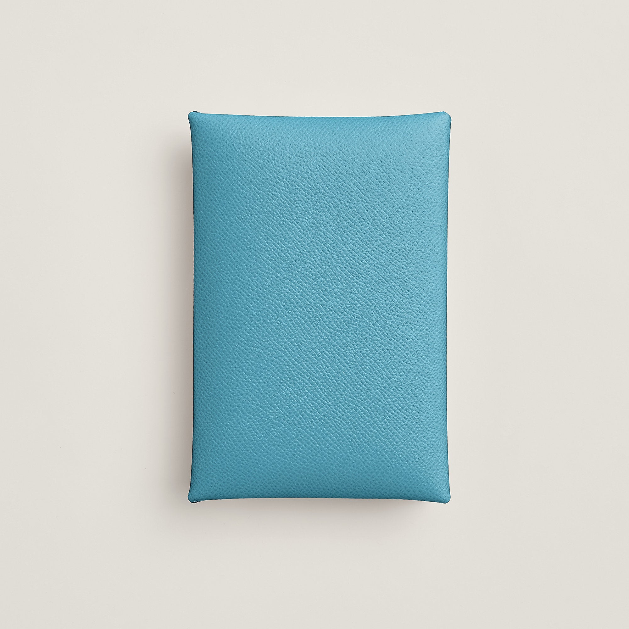 Hermes Calvi Card Holder Bleu Du Nord