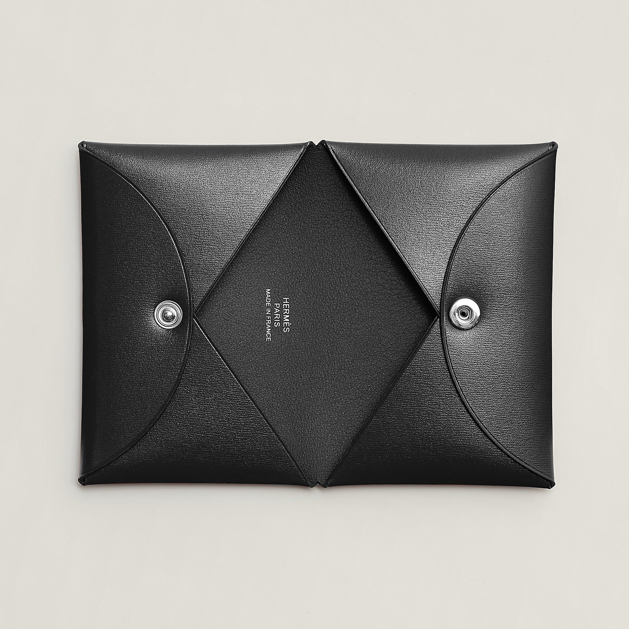 Hermes Calvi Card Holder Noir
