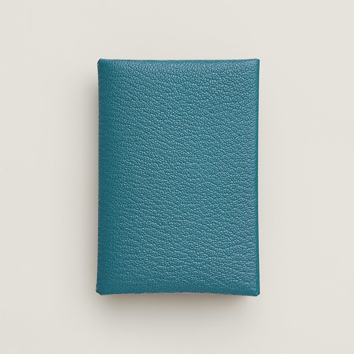 Hermes Calvi Duo Compact Card Holder New Bleu Jean